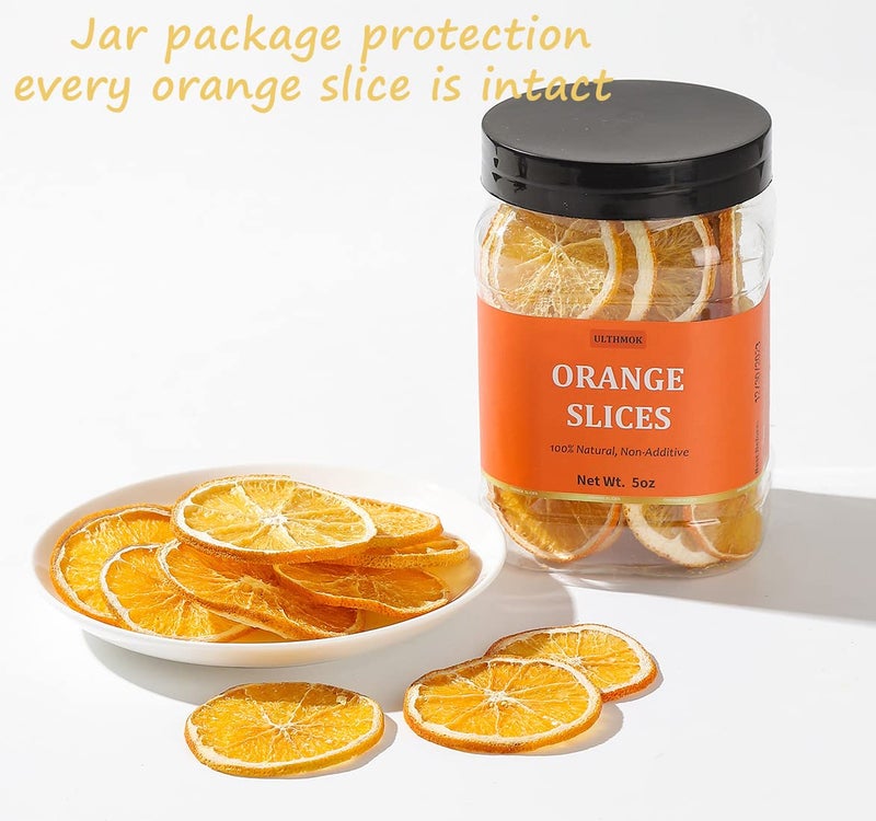 ULTHMOK Premium Dried Orange Slices 5 Oz/142g,Dehydrated Dried Oranges.100% Natural & No Additives,No Sugar Added. - Image 3